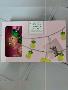 Pineapple Decorative String Lights 71" NWT